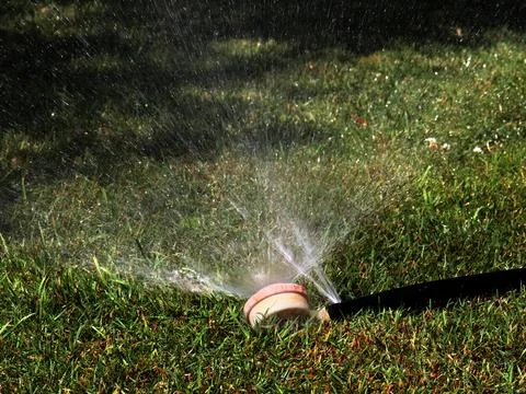 A rubber irrigation hose Stock Photos