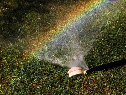 A rubber irrigation hose Stock Photos