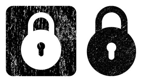 Rubber Locker Carved Stamp Illustrazione stock