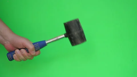 Rubber Mallet E on Green Screen Chroma Key Pt11 of 15 Video stock 241108851