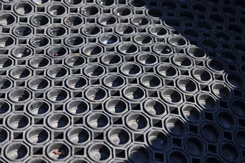 Rubber mat that is patterned for best grip Stock Photos