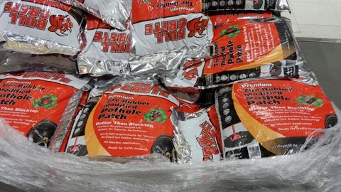 Rubber Modified Pothole Patch Container Stock Footage 157407455