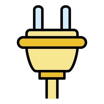 Rubber plug cable icon color outline vector Illustrazione stock