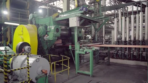 Rubber Processing Machine in the factory Stock Footage 248524038