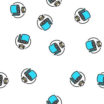 Rubber production vector seamless pattern Stockillustratie
