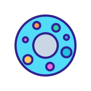Rubber ring donut icon vector outline illustration Stock Illustration