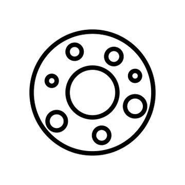 Rubber ring donut icon vector outline illustration Stock Illustration