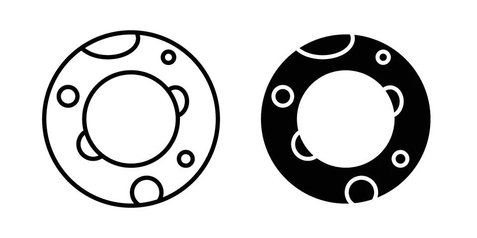 Rubber ring icon set, collection of vector icons Stock Illustration