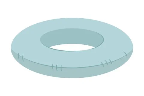 Rubber ring for the summer pool in blue Illustrazione stock
