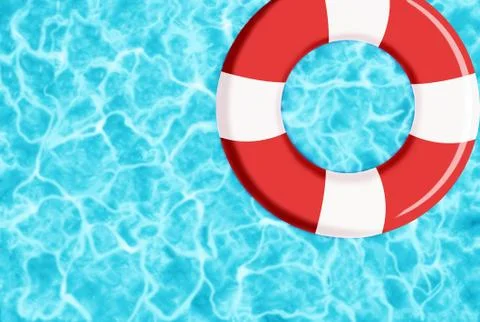 RUBBER RING ON WATER Ilustración de archivo