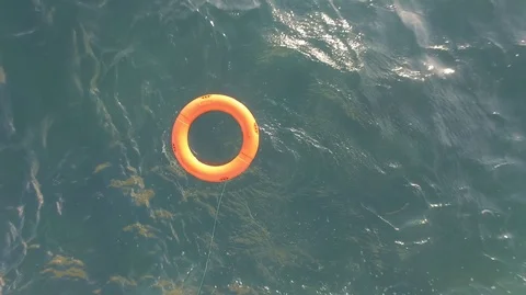 Rubber Ring Zoom out Beach Stock Footage 90374411