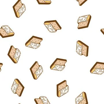 Rubber roll isometric icon seamless pattern 스톡 일러스트