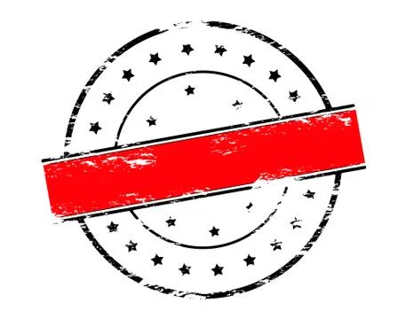 Rubber round stamp Stock Illustration