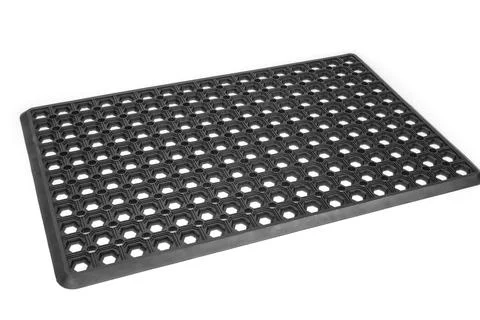 Rubber rug on a white background Stock Photos