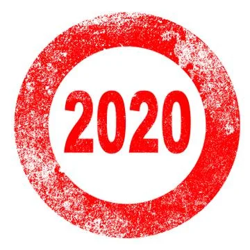 Rubber Stamp 2020 Stock Illustration