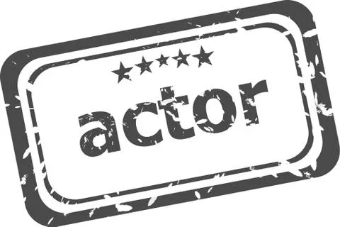 Rubber stamp with actor word isolated on white Stock Illustration