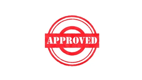 Rubber stamp - approved Stock Footage 102956169