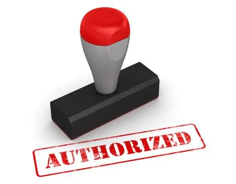 Rubber stamp - authorized Stock-Illustration