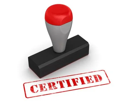 Rubber stamp - certified Stock-Illustration