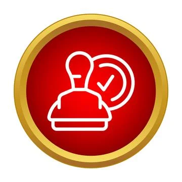 Rubber stamp with checkmark denoting approval and validation Stock Illustration
