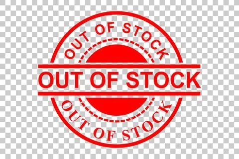 Rubber Stamp - Circle - Red - Out of Stock - Set 02 01B Stock Illustration