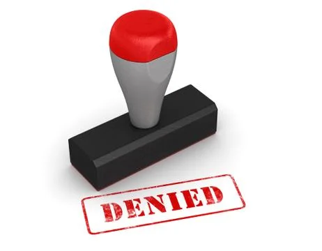 Rubber stamp - denied Illustrazione stock