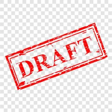 Rubber Stamp - Draft 02B Stock Illustration