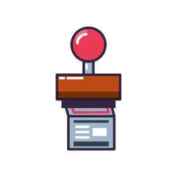 Rubber stamp handle with document Illustrazione stock