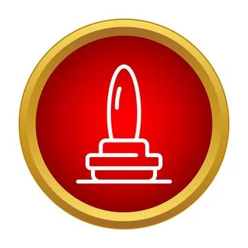 Rubber stamp icon applying official document seal Stock Illustration