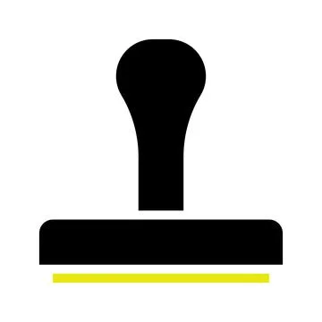Rubber Stamp Icon. Concept of Authentication, Validation, and Documentation. Illustrazione stock