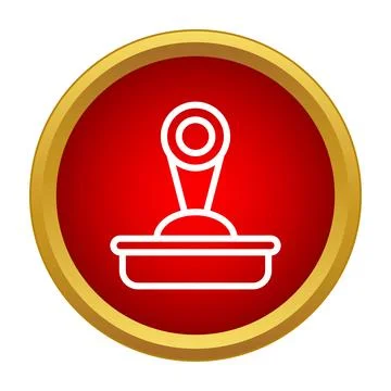Rubber stamp icon for document validation and approval 스톡 일러스트