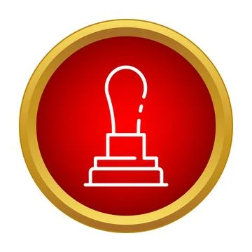 Rubber stamp icon symbolizing approval and validation process イラスト素材