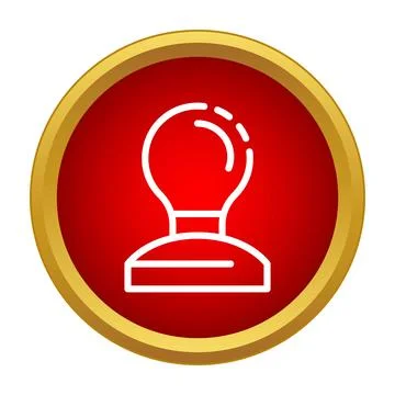 Rubber stamp icon symbolizing document approval and verification Stock Illustration