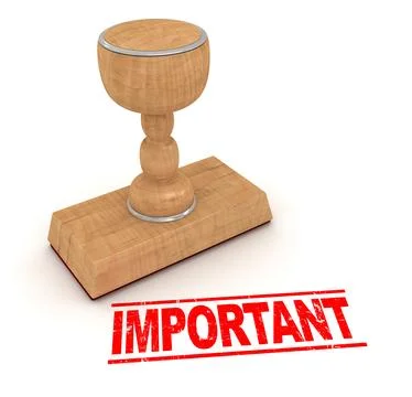 Rubber stamp - important Stock Photos
