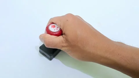 Rubber stamp isolated on a white background Stock Footage 292739935