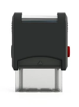 Rubber stamp isolated on white background. 3D illustration Stock Illustration