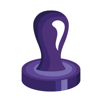 Rubber stamp office tool Illustration