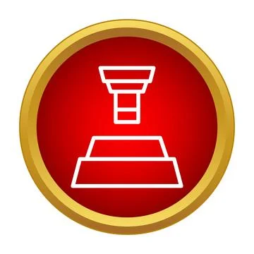 Rubber stamp outline certifying document with seal icon イラスト素材