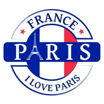 Rubber stamp with paris 스톡 일러스트