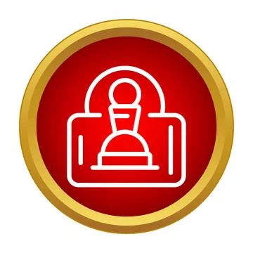 Rubber stamp with red circle verifying approval Stock Illustration