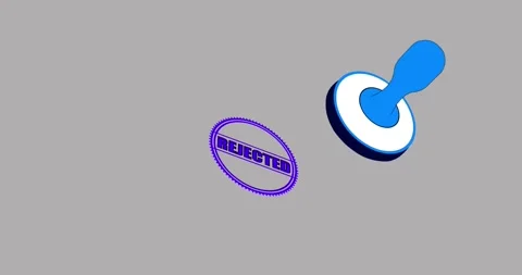 Rubber stamp with rejected text animation. with document work stamping document Vídeos de archivo 332126200