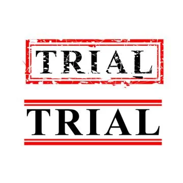 Rubber Stamp - Trial - Set 01A Stock Illustration