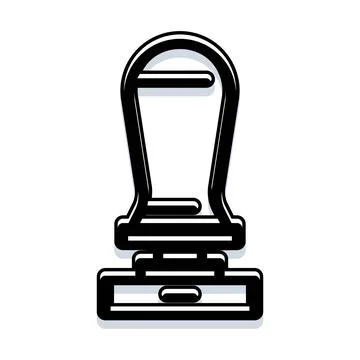 Rubber stamp verifying important document approval concept Stockillustratie