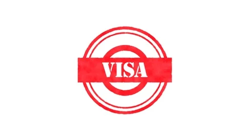 Rubber stamp - visa Stock Footage 102956162