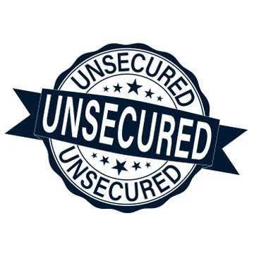 Rubber stamp with word unsecured inside, vector illustration Stock Illustration