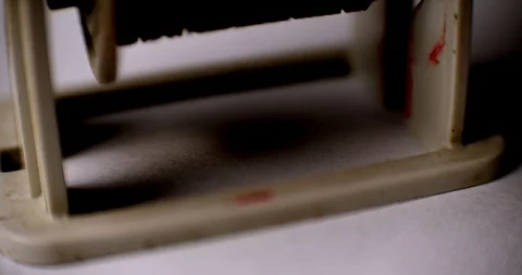 Rubber stamping that says 'First Class'. Stock Footage 88731110