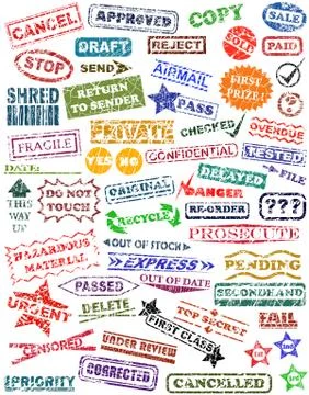 Rubber stamps Illustrazione stock