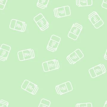 Rubber stationery line vector seamless pattern Stock Illustration