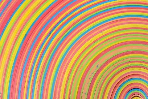 Rubber strips rainbow pattern lower corner center. Stock Photos