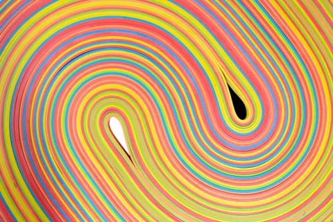 Rubber strips yin yang pattern Stock Photos
